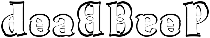 Ambigram for deadbeef in Amiri-bold